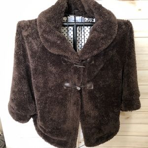 Sisters Outerwear Teddy Bear Poncho Cape Coat XL